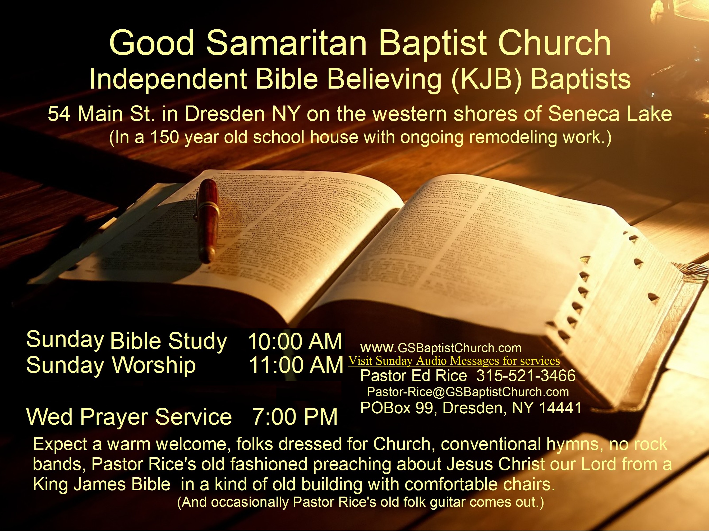 Click here to bring up GSBC page. For God So loved the World.